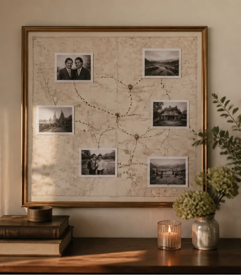 Guests creating a anniversary keepsake together