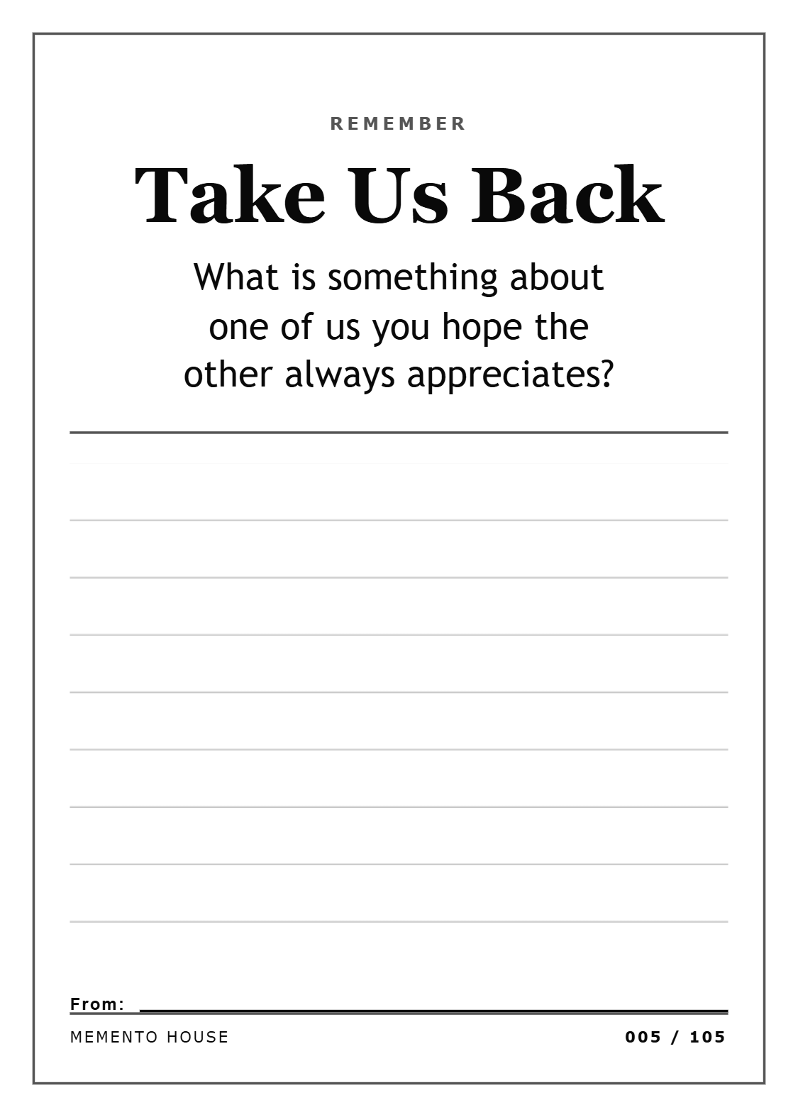 Remember guest prompt card