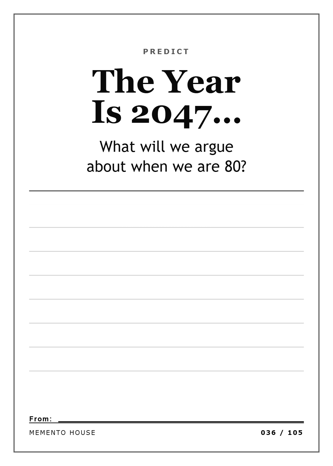 Predict guest prompt card