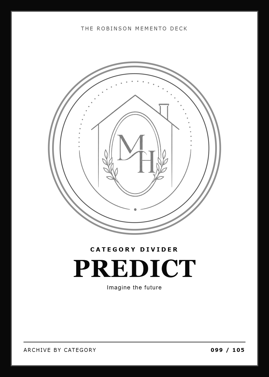 Predict category divider card