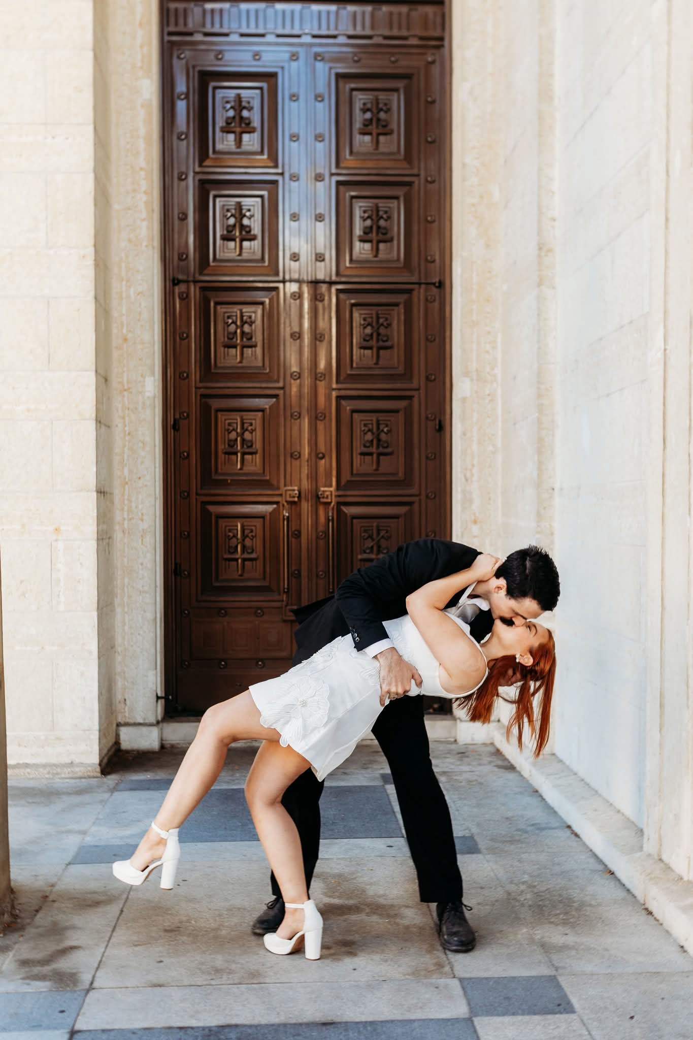 Jonah and Kate celebrating their engagement